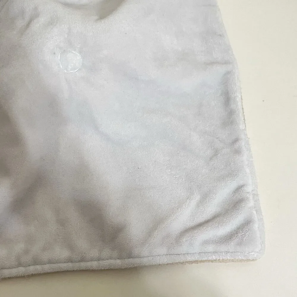 Carter's Tan Puppy Dog Security Blanket Lovey with Pacifier Holder Loop Lovie